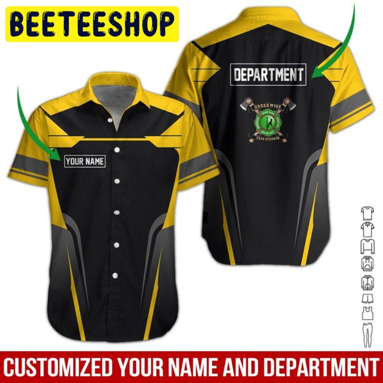 Yellow- Green Wise Custom Name Hawaiian Shirt Yellow- Green Wise Custom Name Hawaiian Shirt
