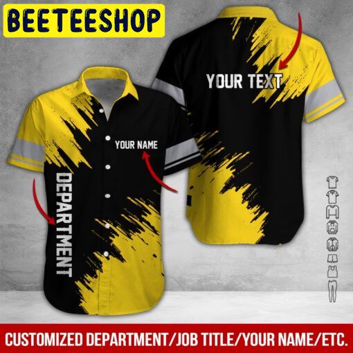 Yellow Heavy Equipment Custom Name Hawaiian Shirt 2359 Yellow Heavy Equipment Custom Name Hawaiian Shirt 2359