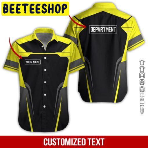 Yellow Heavy Equipment Custom Name Hawaiian Shirt Yellow Heavy Equipment Custom Name Hawaiian Shirt