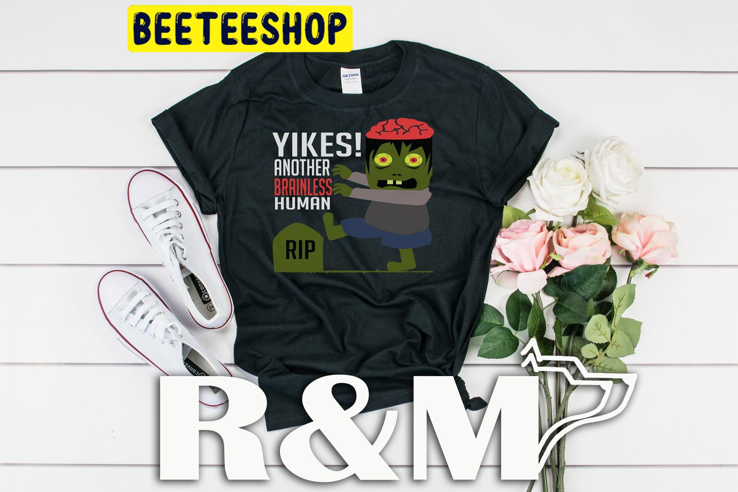 Yikes Another Brainless Human Rip Zombie HalloweenTrending Unisex Shirt Yikes Another Brainless Human Rip Zombie HalloweenTrending Unisex Shirt
