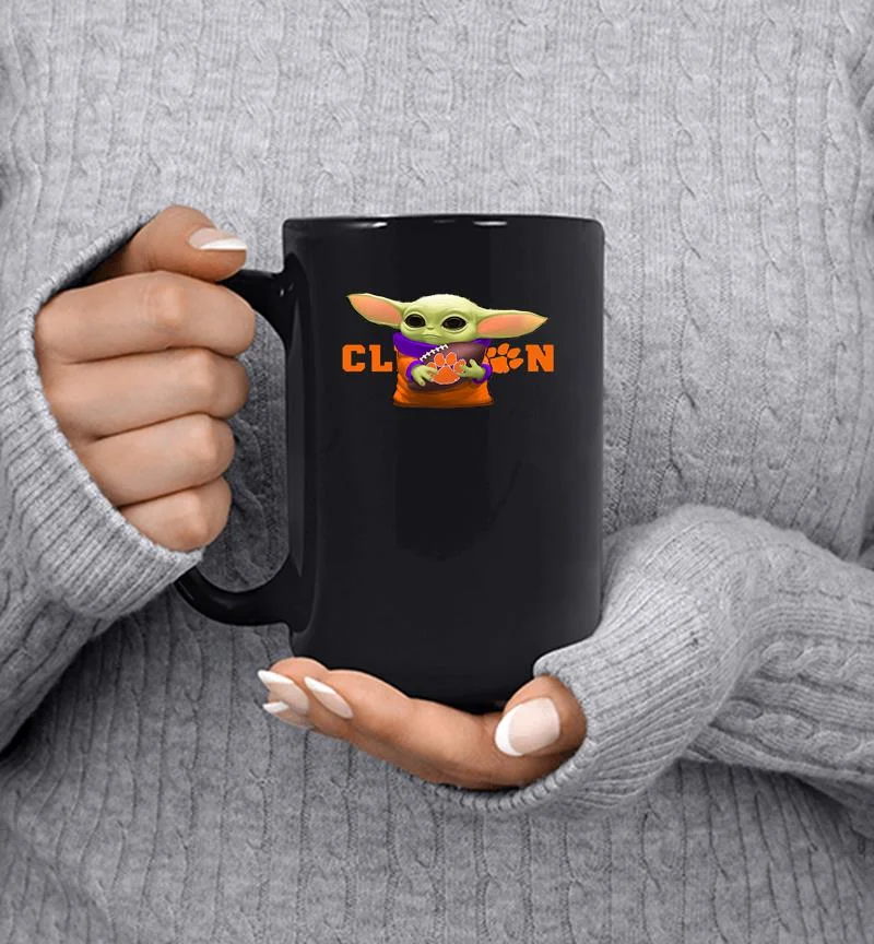 Yoda baby hugs Clemson Tigers Mug Yoda baby hugs Clemson Tigers Mug