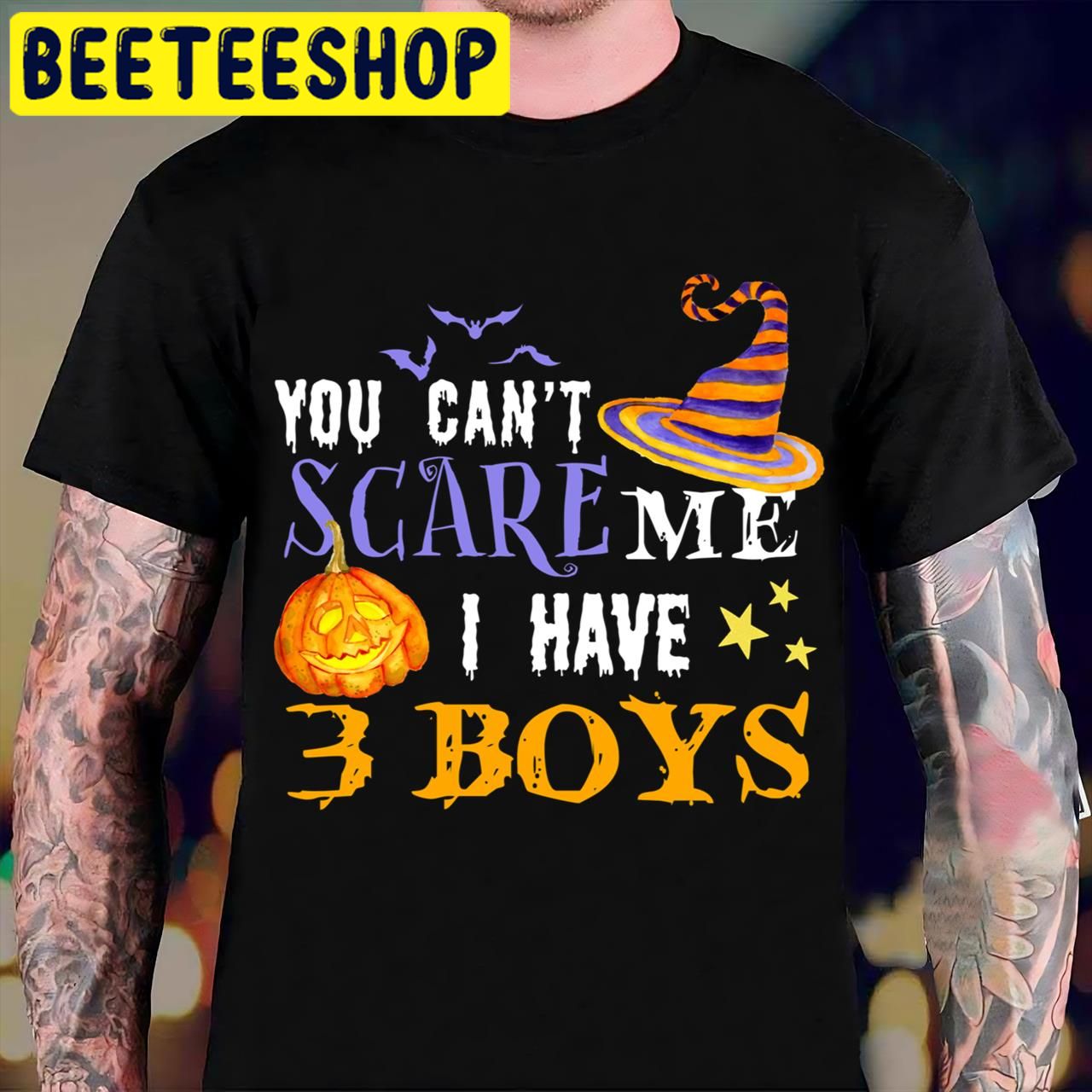 You Can't Scare Me I Have 3 Boys Single Dad Halloween Trending Unisex T-Shirt You Can't Scare Me I Have 3 Boys Single Dad Halloween Trending Unisex T-Shirt
