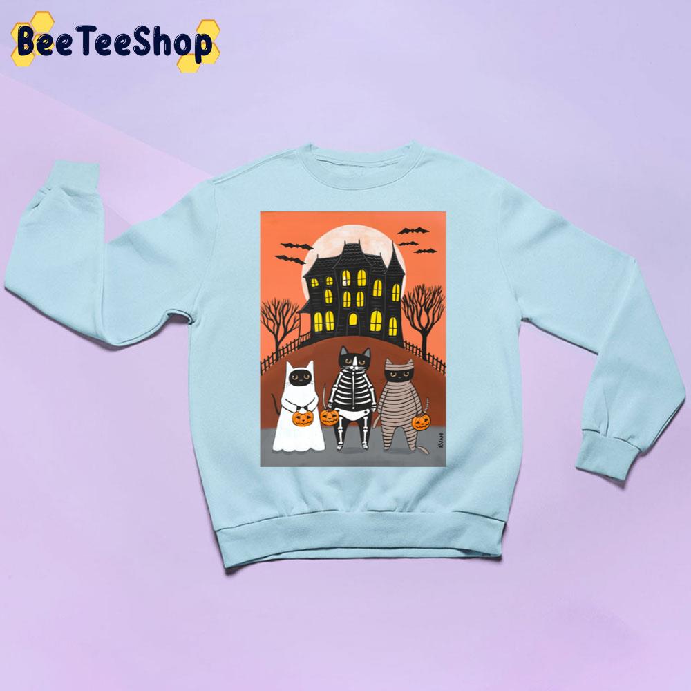 You Go First Trick Or Treat Cats Halloween Trending Unisex Sweatshirt You Go First Trick Or Treat Cats Halloween Trending Unisex Sweatshirt