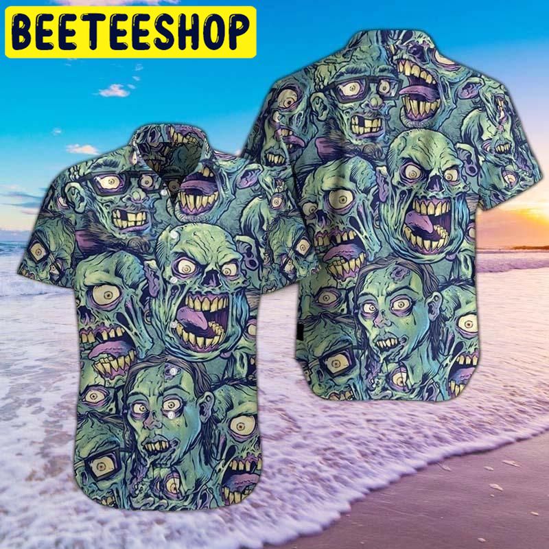 Zombie Hawaiians Green Awesome Design Hawaiian Shirt Zombie Hawaiians Green Awesome Design Hawaiian Shirt