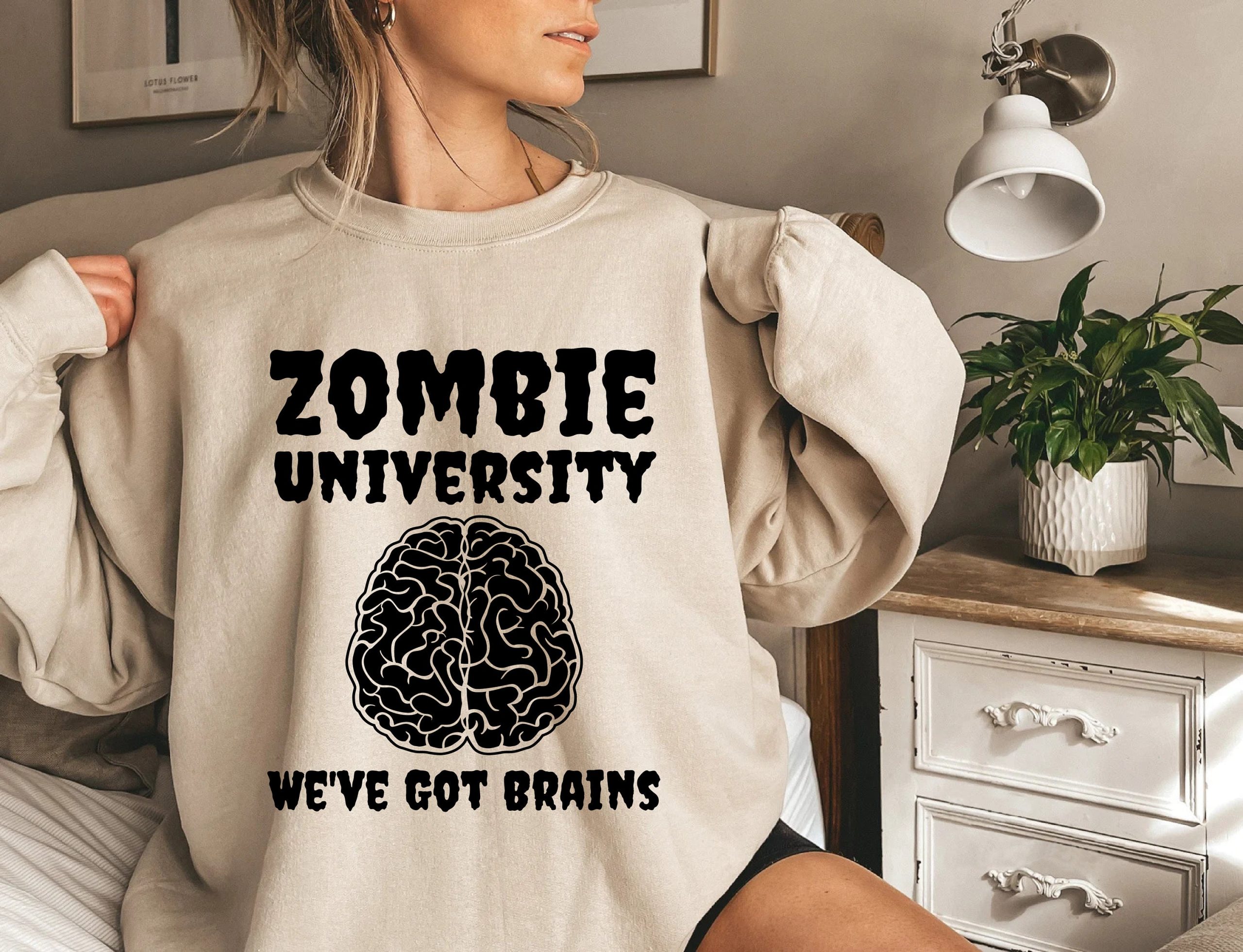 Zombie University Halloween Sweatshirt Zombie University Halloween Sweatshirt