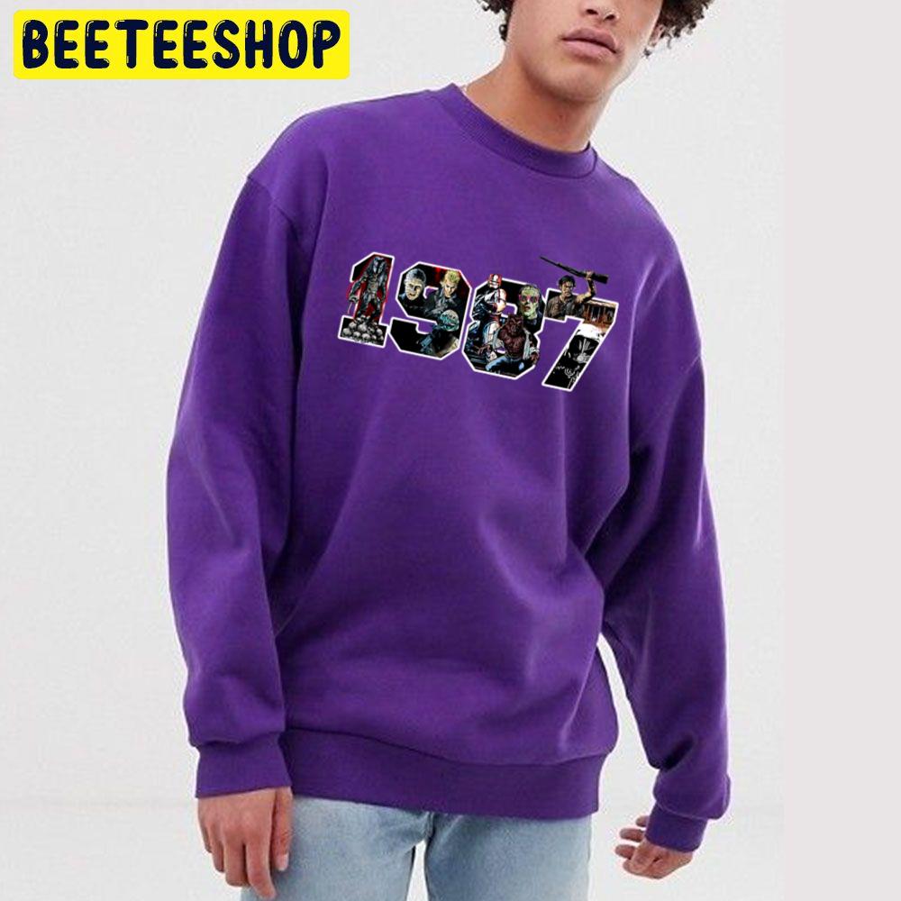 1987 Horror Characters Halloween Unisex Sweatshirt 1987 Horror Characters Halloween Unisex Sweatshirt