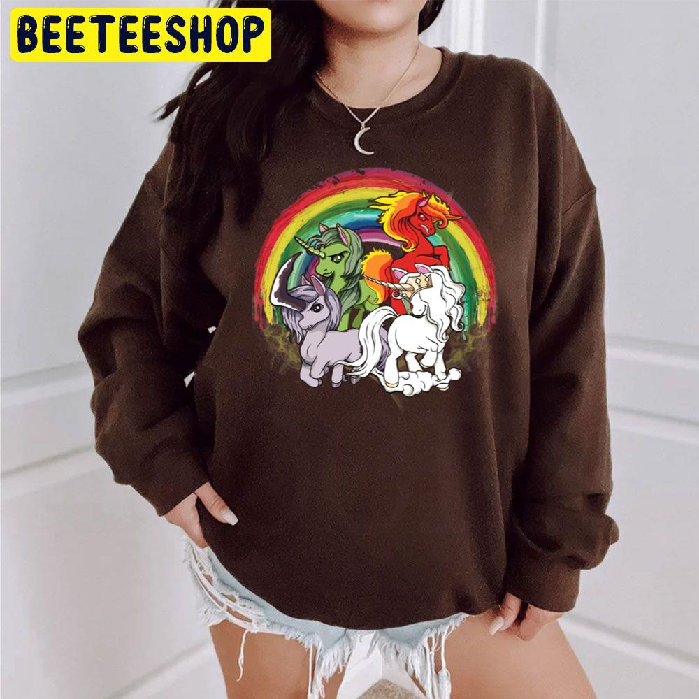 4 Unicorns Of The Apocalypse Halloween Unisex Sweatshirt 4 Unicorns Of The Apocalypse Halloween Unisex Sweatshirt