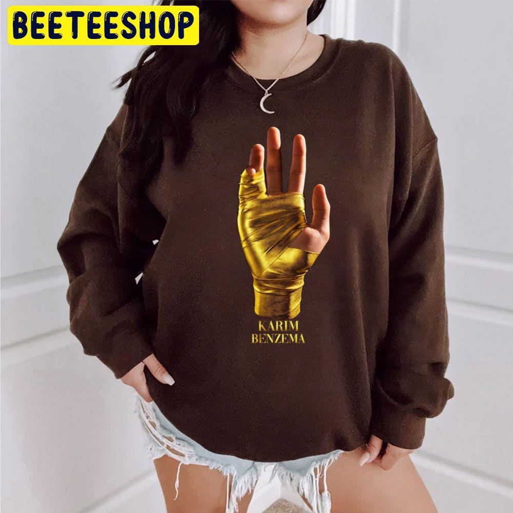 Hand of Gold Karim Benzema Presents New Ballon d'Or Jersey 2022 Trending Unisex Sweatshirt Hand of Gold Karim Benzema Presents New Ballon d'Or Jersey 2022 Trending Unisex Sweatshirt
