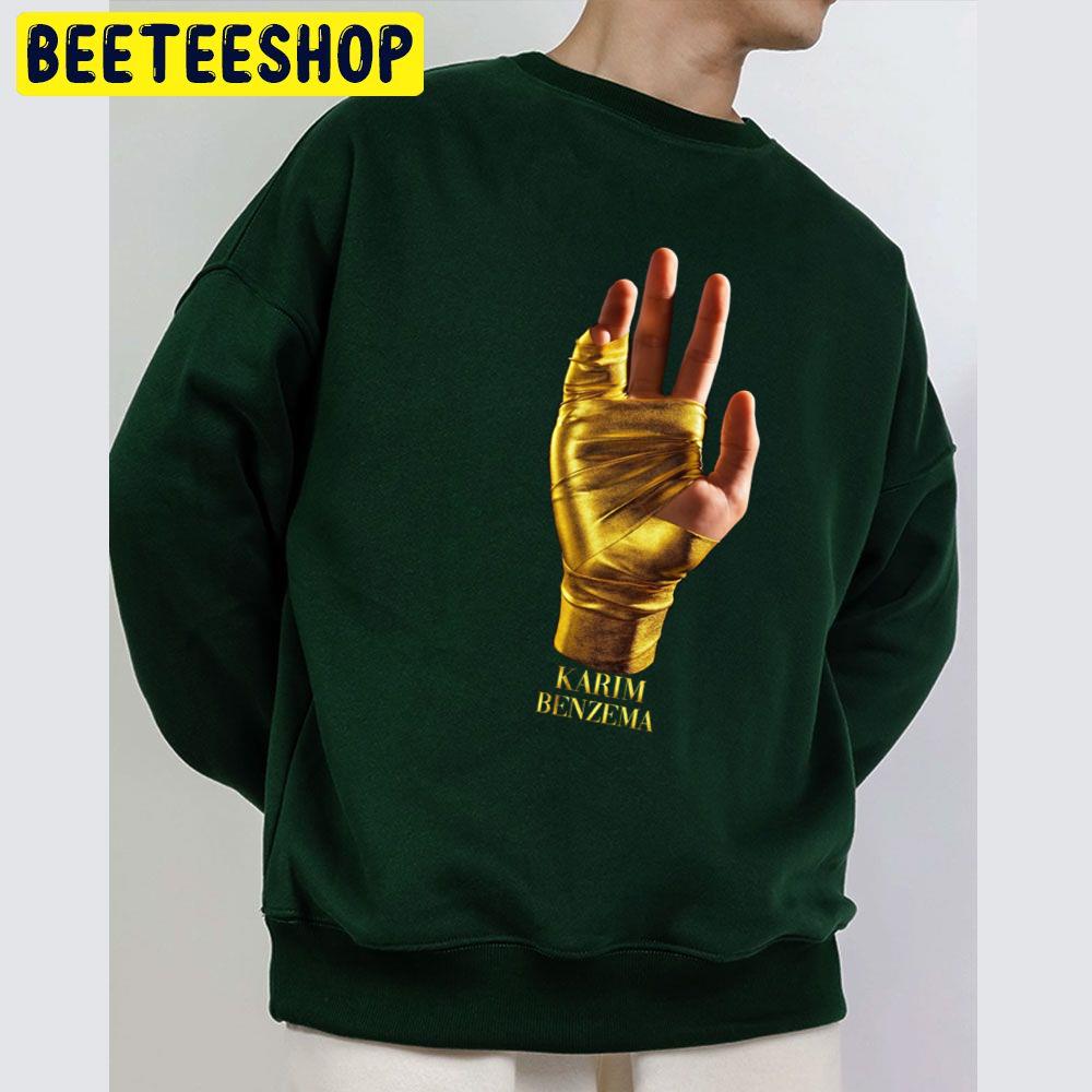 Hand of Gold Karim Benzema Presents New Ballon d'Or Jersey 2022 Trending Unisex Sweatshirt Hand of Gold Karim Benzema Presents New Ballon d'Or Jersey 2022 Trending Unisex Sweatshirt