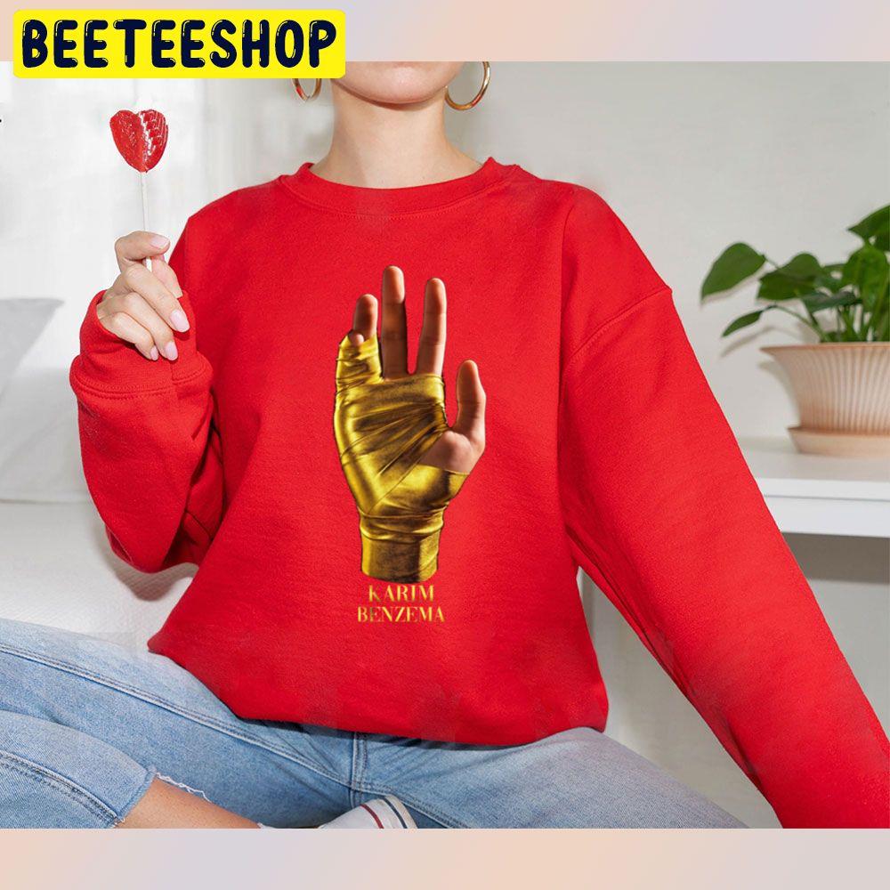 Hand of Gold Karim Benzema Presents New Ballon d'Or Jersey 2022 Trending Unisex Sweatshirt Hand of Gold Karim Benzema Presents New Ballon d'Or Jersey 2022 Trending Unisex Sweatshirt