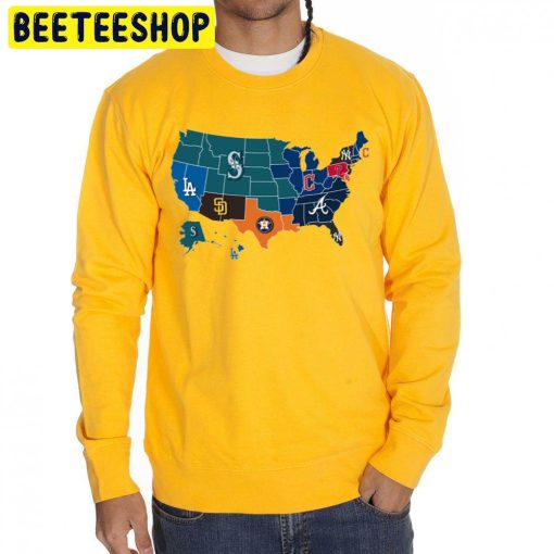 We Are Americas Team Baseball Map Trending Unisex Sweatshirt