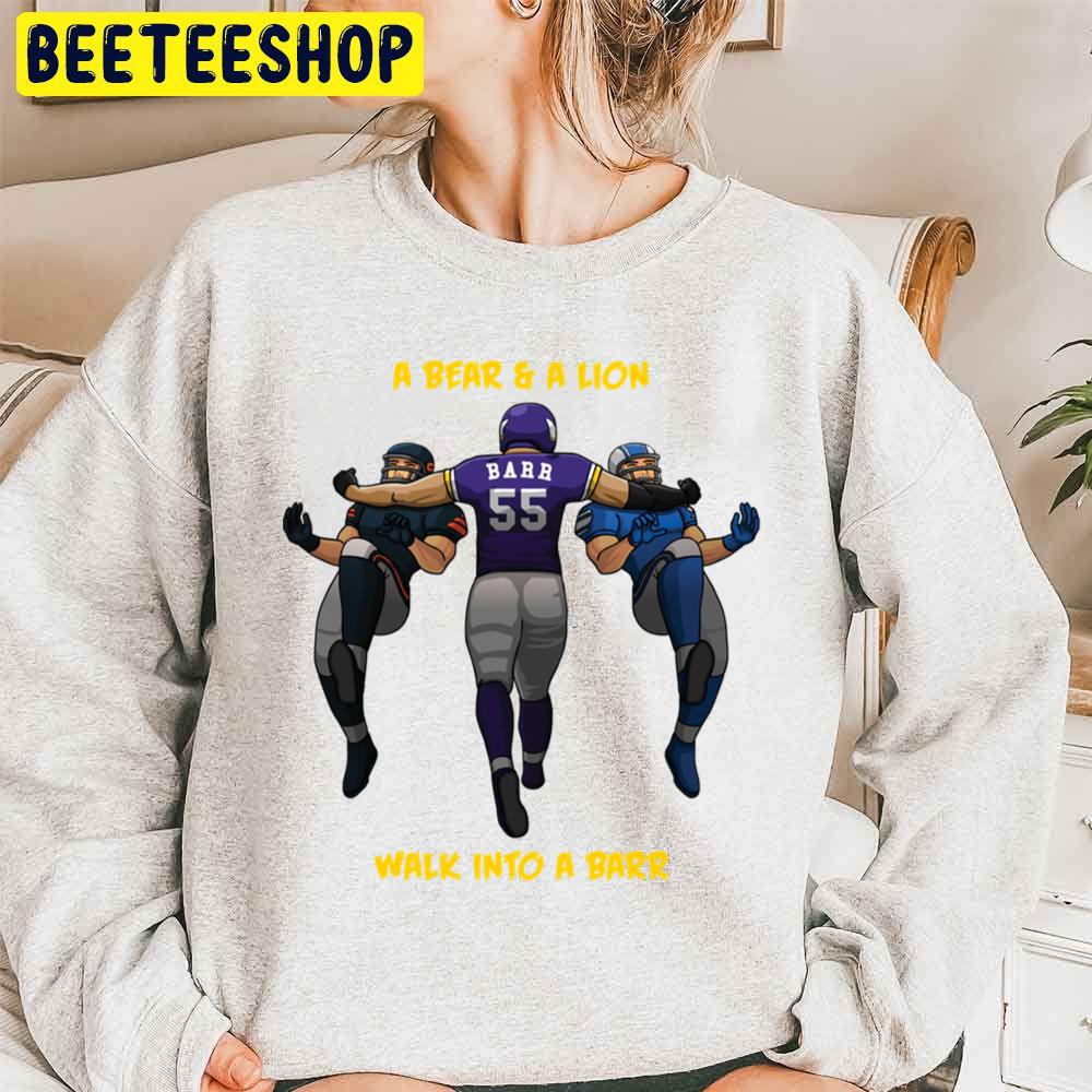 A Bear & A Lion Walk Into A Barr Football Trending Unisex Sweatshirt A Bear & A Lion Walk Into A Barr Football Trending Unisex Sweatshirt
