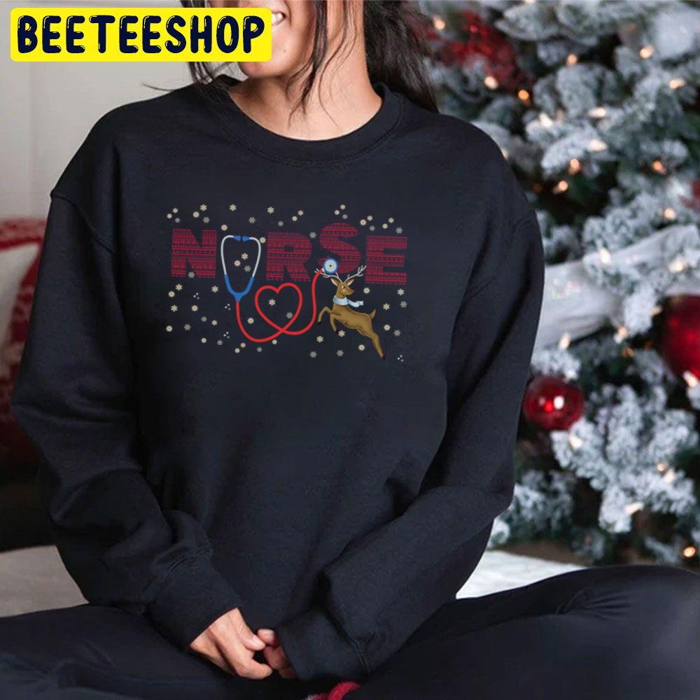 Art Christmas Nurse Trending Unisex Hoodie Art Christmas Nurse Trending Unisex Hoodie