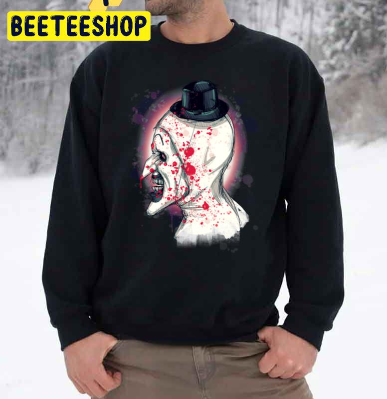 Art The Clown And Blood Halloween Trending Unisex Sweatshirt Art The Clown And Blood Halloween Trending Unisex Sweatshirt