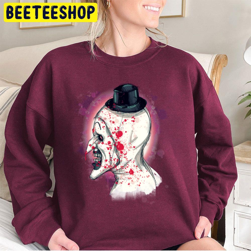 Art The Clown And Blood Halloween Trending Unisex Sweatshirt Art The Clown And Blood Halloween Trending Unisex Sweatshirt