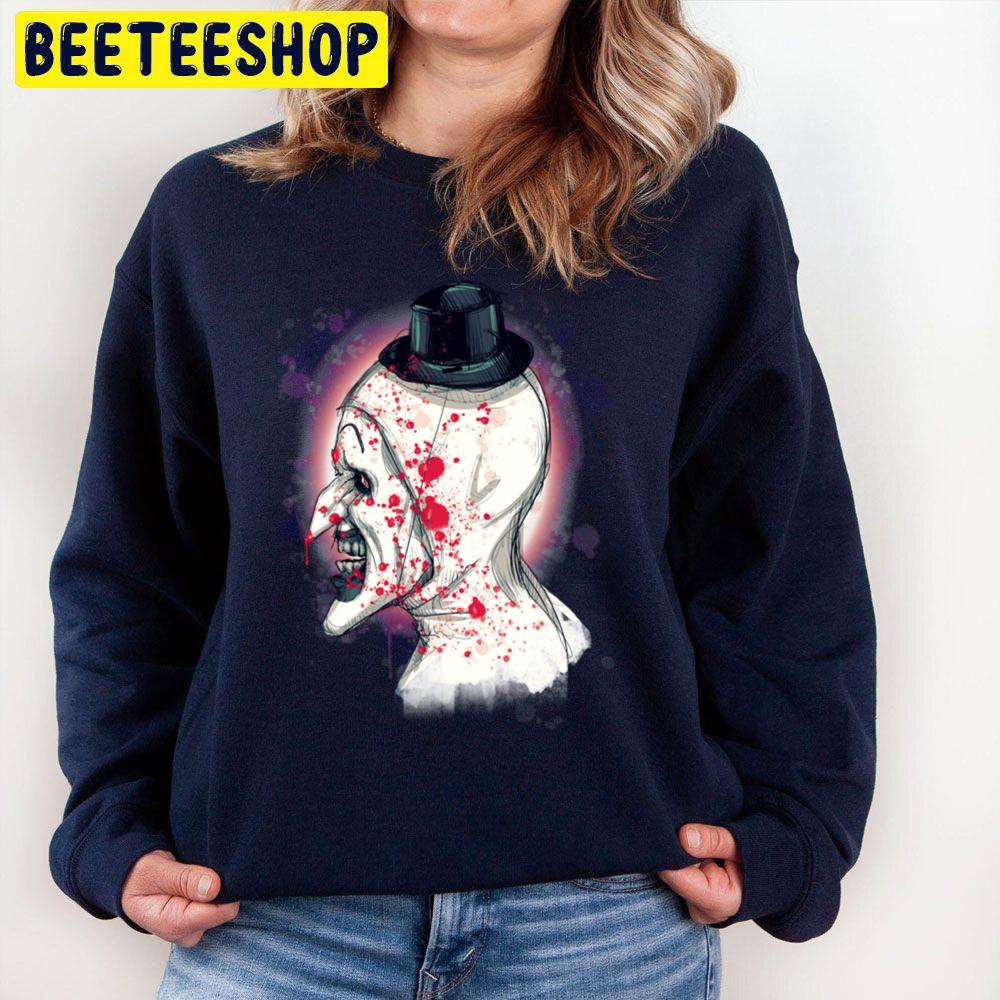 Art The Clown And Blood Halloween Trending Unisex Sweatshirt Art The Clown And Blood Halloween Trending Unisex Sweatshirt