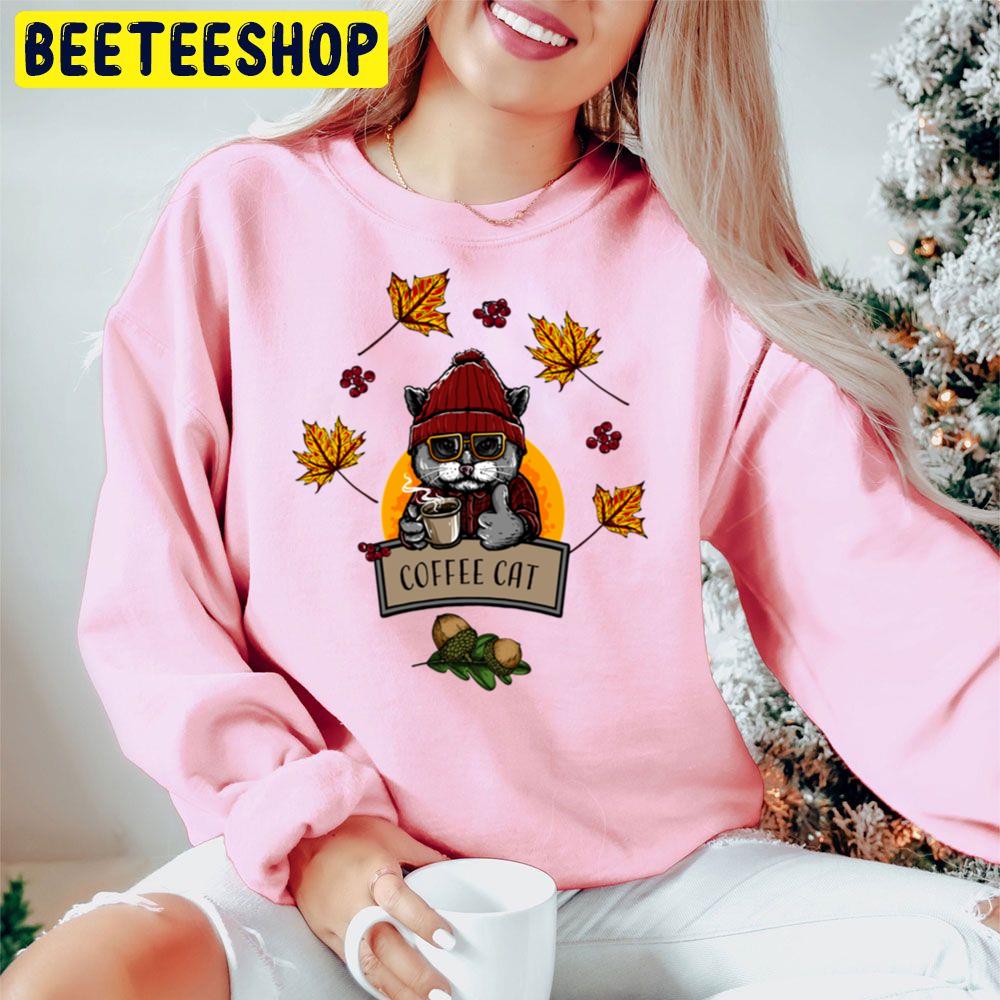 Autumn Coffee Cat Trending Unisex Hoodie Autumn Coffee Cat Trending Unisex Hoodie