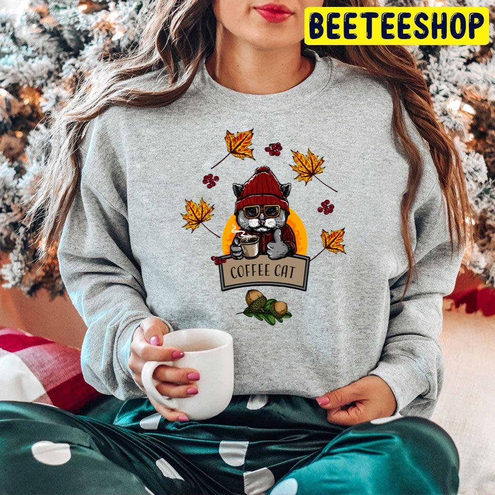 Autumn Coffee Cat Trending Unisex Hoodie Autumn Coffee Cat Trending Unisex Hoodie