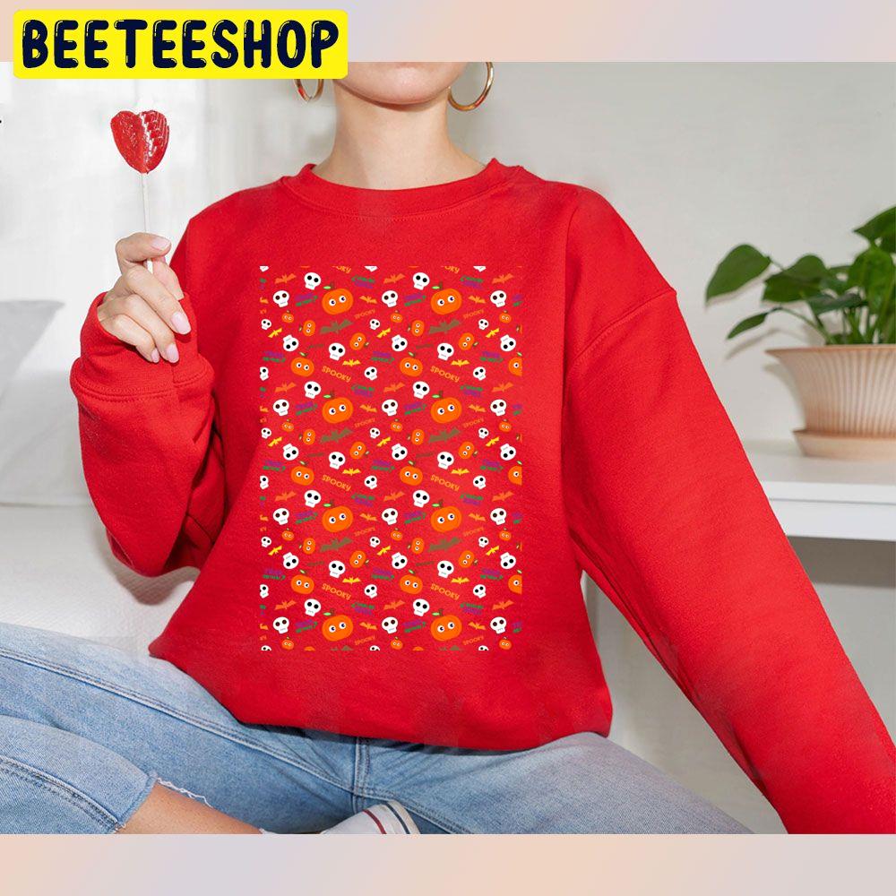 Bat Skull And Pumpkin Pattern Halloween Trending Unisex Sweatshirt Bat Skull And Pumpkin Pattern Halloween Trending Unisex Sweatshirt