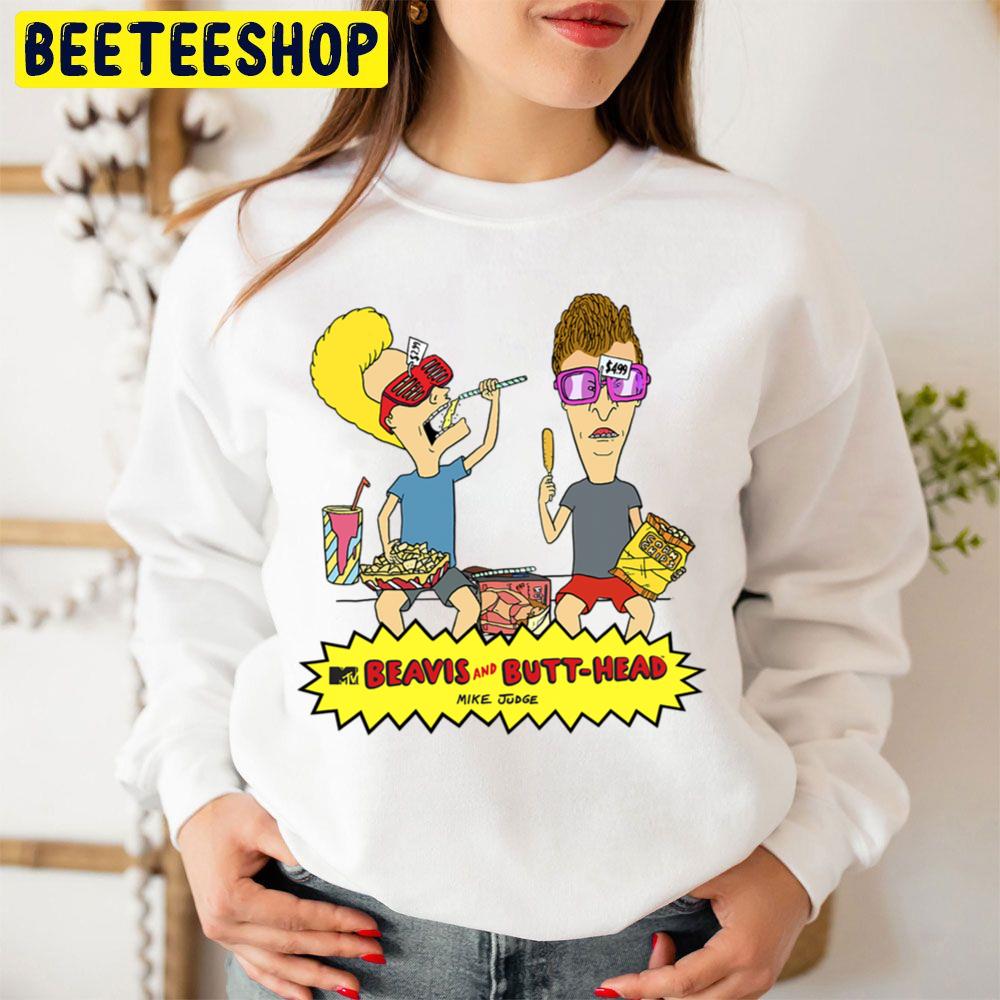 Beavis And Butt-Head Snacks On The Curb Logo Trending Unisex Sweatshirt Beavis And Butt-Head Snacks On The Curb Logo Trending Unisex Sweatshirt