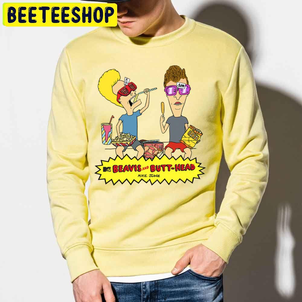 Beavis And Butt-Head Snacks On The Curb Logo Trending Unisex Sweatshirt Beavis And Butt-Head Snacks On The Curb Logo Trending Unisex Sweatshirt