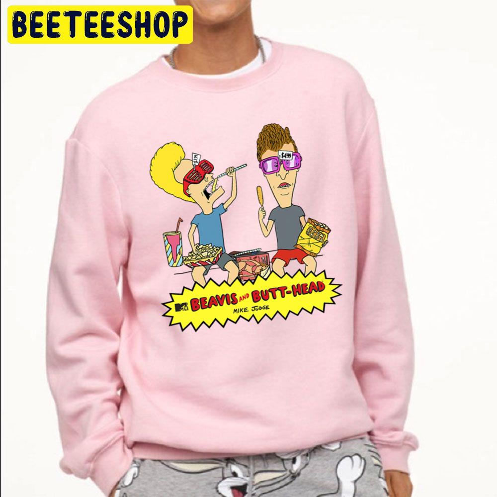 Beavis And Butt-Head Snacks On The Curb Logo Trending Unisex Sweatshirt Beavis And Butt-Head Snacks On The Curb Logo Trending Unisex Sweatshirt