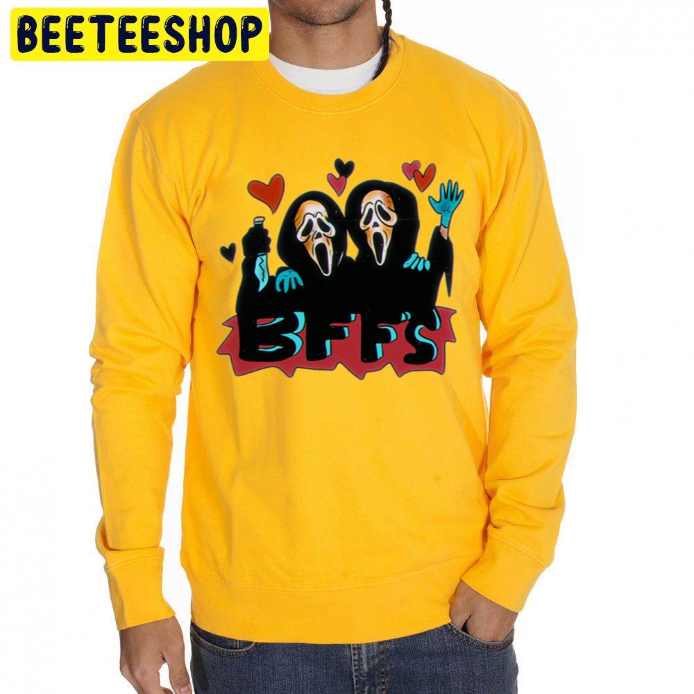 Bffs Ghost Face Halloween Trending Unisex Sweatshirt Bffs Ghost Face Halloween Trending Unisex Sweatshirt