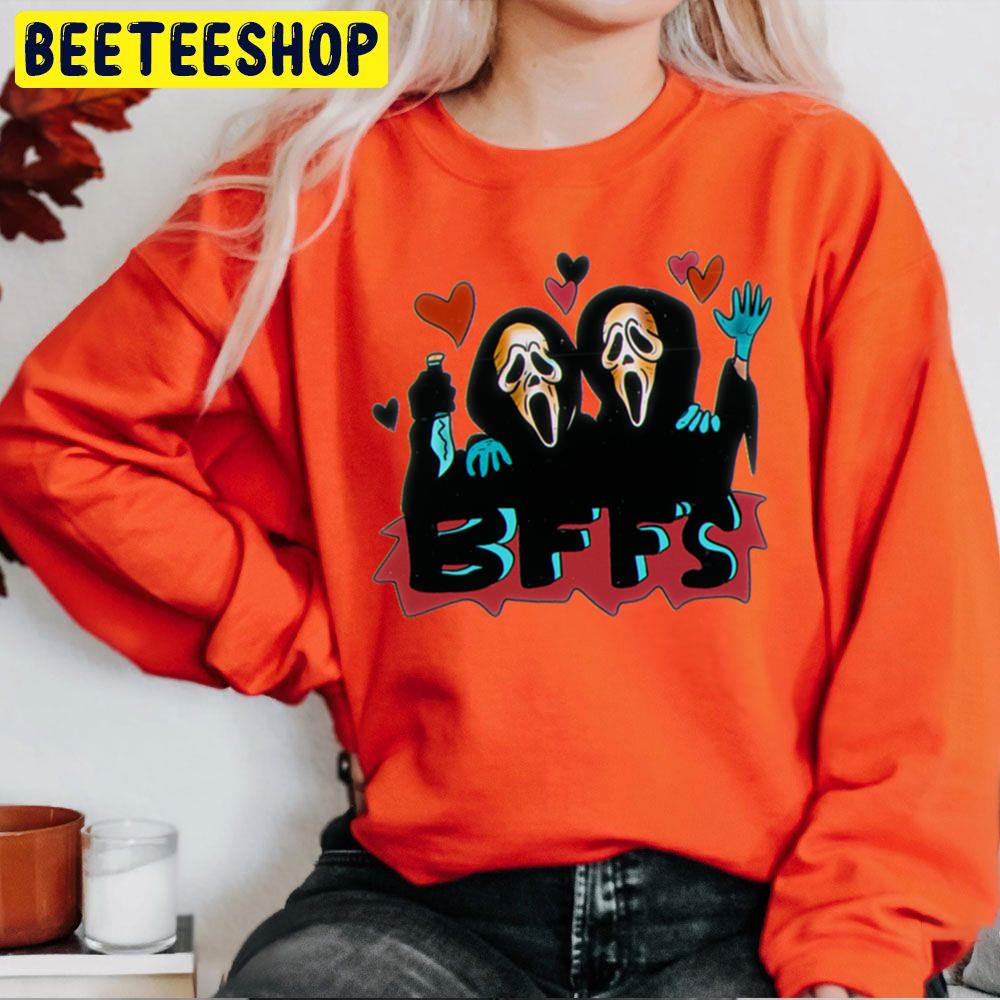 Bffs Ghost Face Halloween Trending Unisex Sweatshirt Bffs Ghost Face Halloween Trending Unisex Sweatshirt