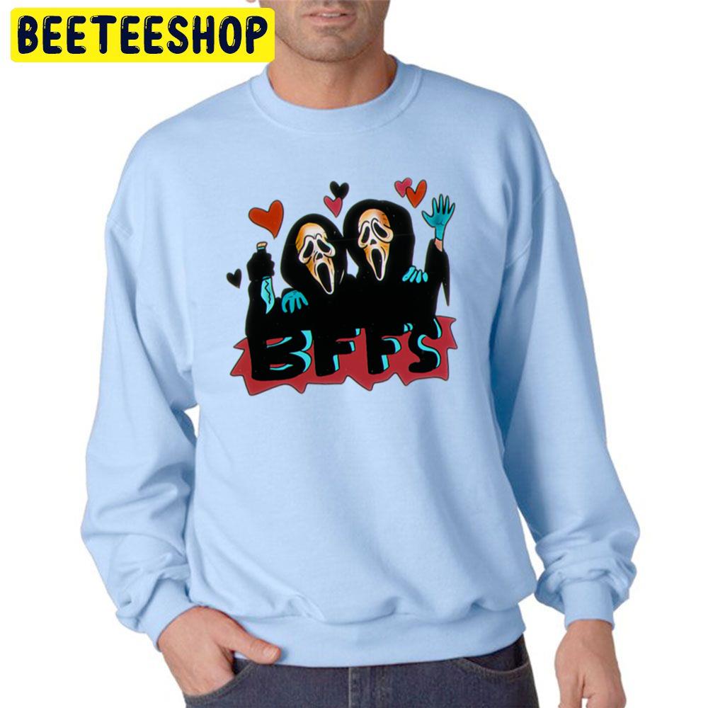 Bffs Ghost Face Halloween Trending Unisex Sweatshirt Bffs Ghost Face Halloween Trending Unisex Sweatshirt