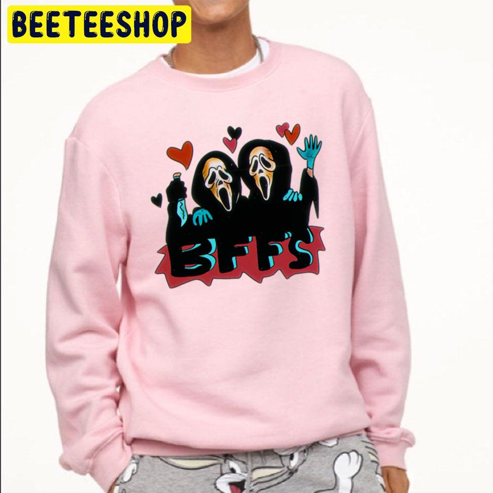 Bffs Ghost Face Halloween Trending Unisex Sweatshirt Bffs Ghost Face Halloween Trending Unisex Sweatshirt