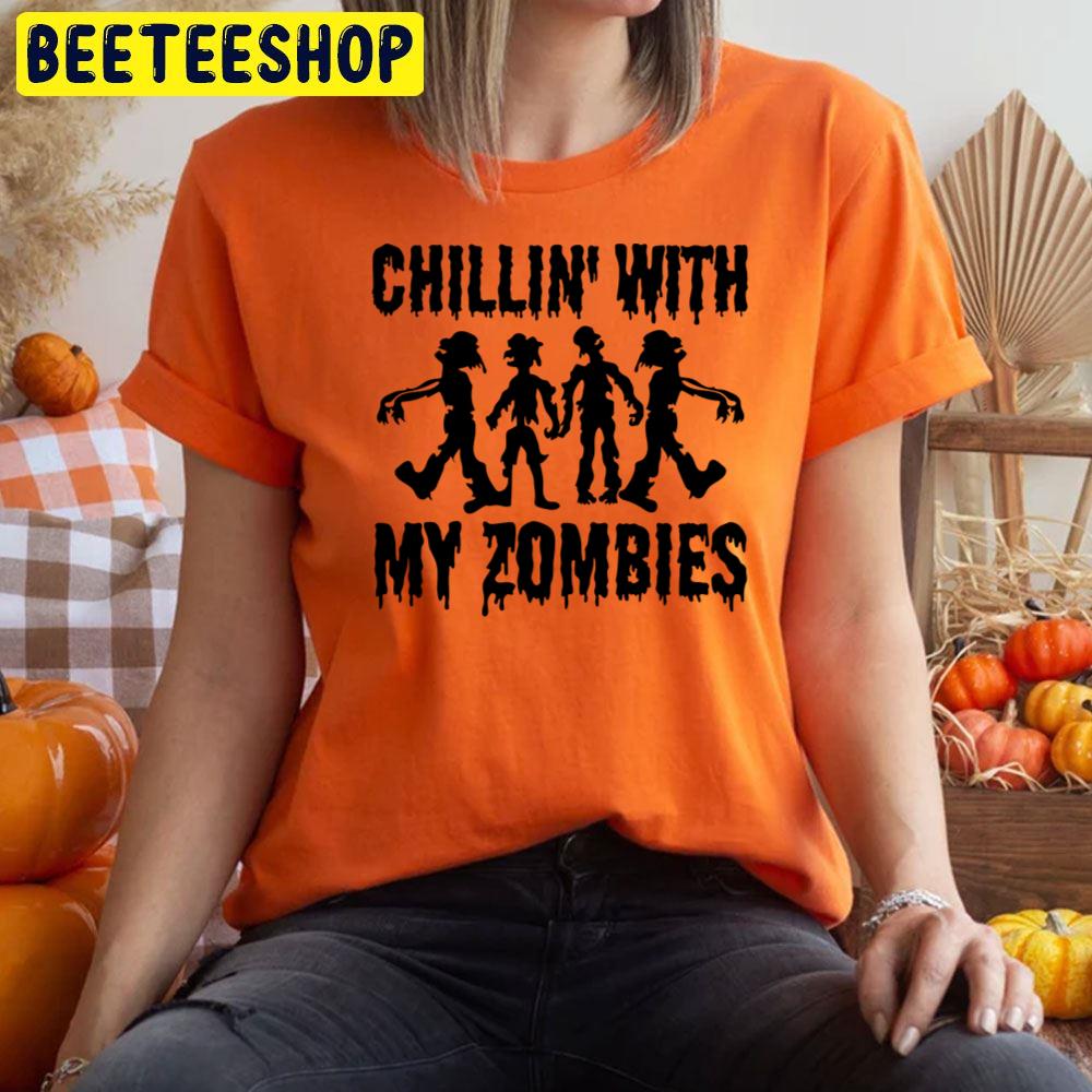 Black Art Chillin With My Zombies Trending Unisex T-Shirt Black Art Chillin With My Zombies Trending Unisex T-Shirt