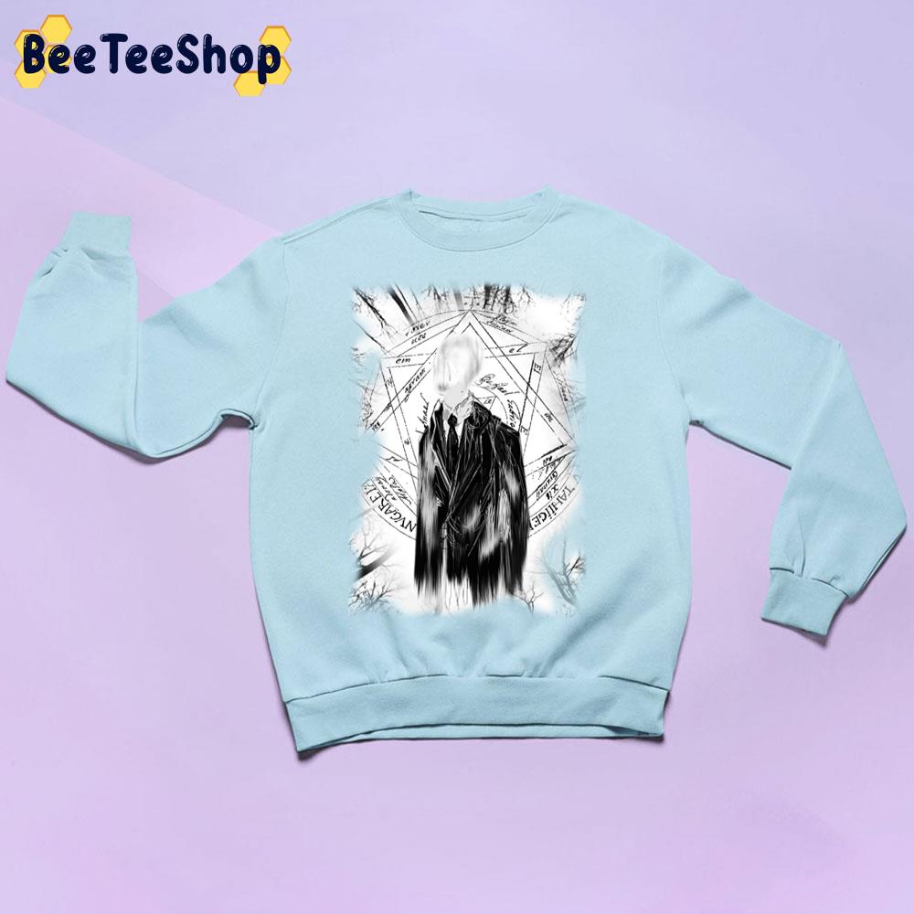 Black White Art Slenderman Halloween Trending Unisex Sweatshirt Black White Art Slenderman Halloween Trending Unisex Sweatshirt