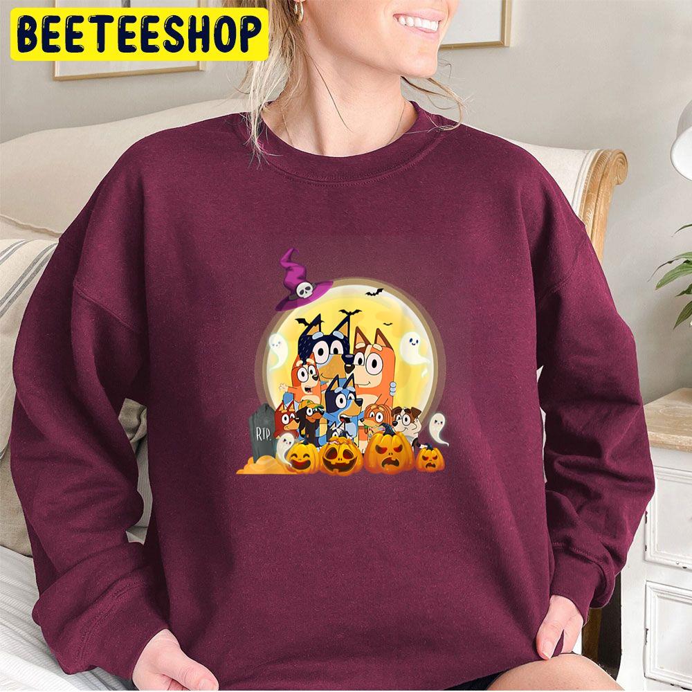 Bluey Pumpkin Halloween Trending Unisex Sweatshirt Bluey Pumpkin Halloween Trending Unisex Sweatshirt