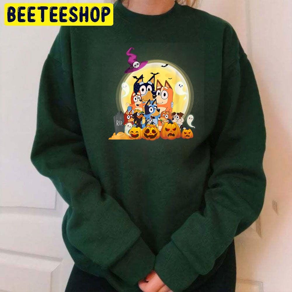 Bluey Pumpkin Halloween Trending Unisex Sweatshirt Bluey Pumpkin Halloween Trending Unisex Sweatshirt