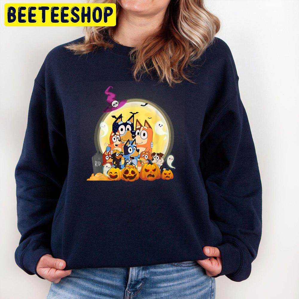 Bluey Pumpkin Halloween Trending Unisex Sweatshirt Bluey Pumpkin Halloween Trending Unisex Sweatshirt
