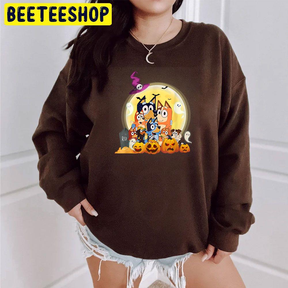 Bluey Pumpkin Halloween Trending Unisex Sweatshirt Bluey Pumpkin Halloween Trending Unisex Sweatshirt