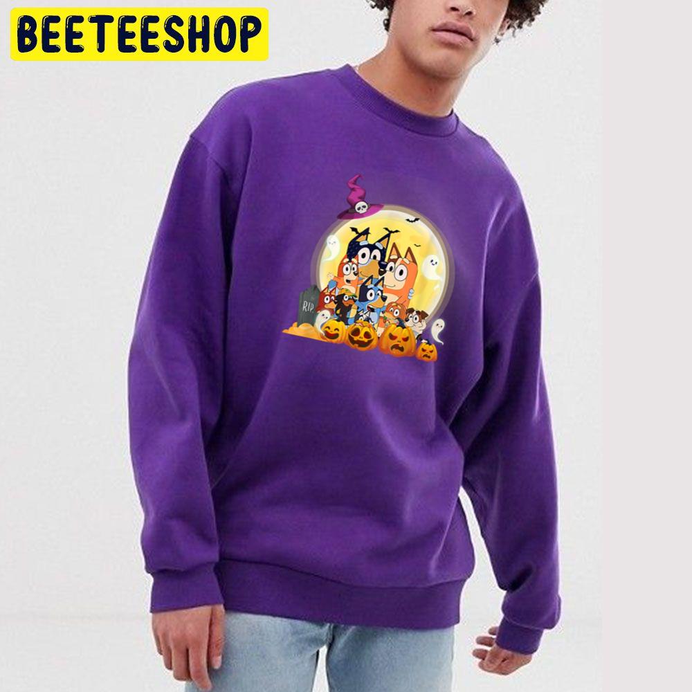 Bluey Pumpkin Halloween Trending Unisex Sweatshirt Bluey Pumpkin Halloween Trending Unisex Sweatshirt