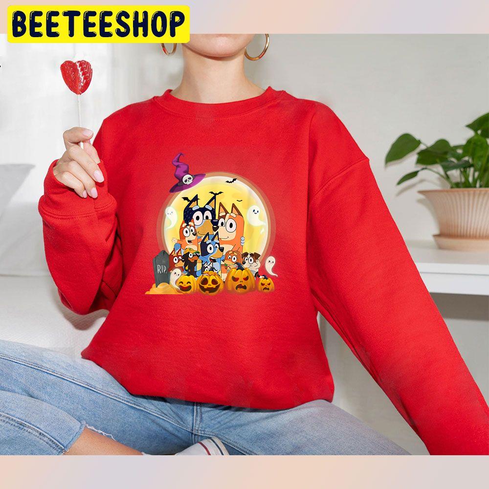 Bluey Pumpkin Halloween Trending Unisex Sweatshirt Bluey Pumpkin Halloween Trending Unisex Sweatshirt
