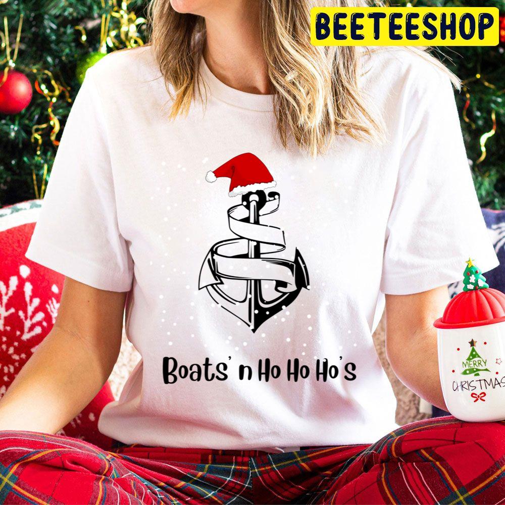Boats' N Ho Ho Ho's Captain Party Christmas Funny Santa Trending Unisex Hoodie Boats' N Ho Ho Ho's Captain Party Christmas Funny Santa Trending Unisex Hoodie
