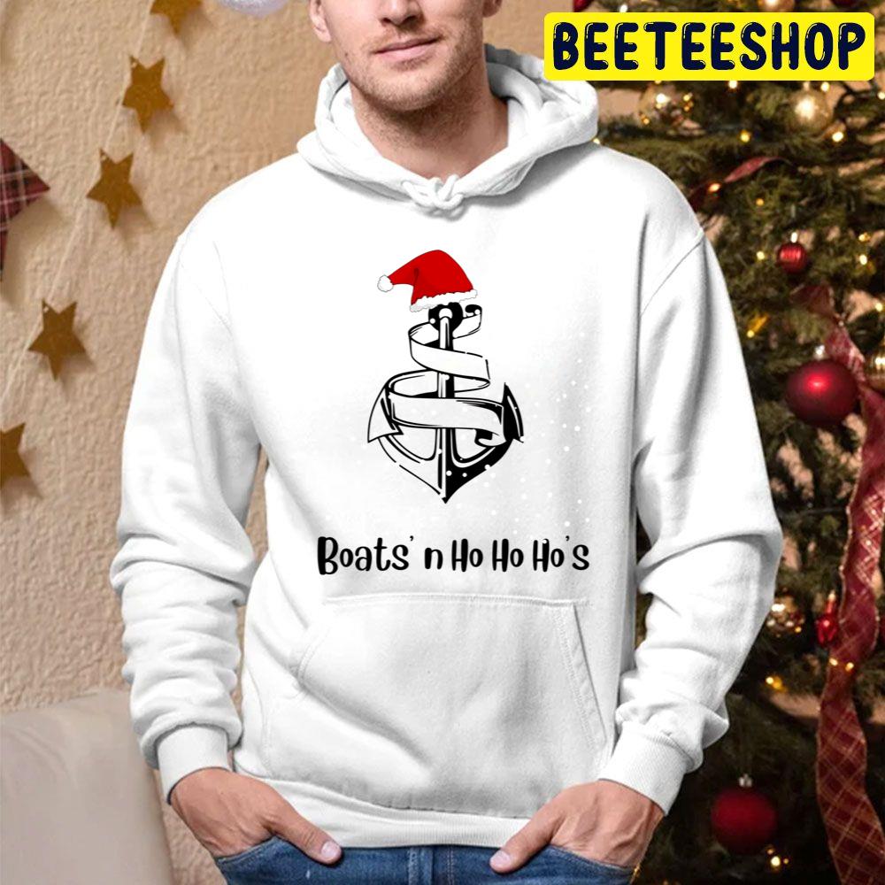 Boats' N Ho Ho Ho's Captain Party Christmas Funny Santa Trending Unisex Hoodie Boats' N Ho Ho Ho's Captain Party Christmas Funny Santa Trending Unisex Hoodie