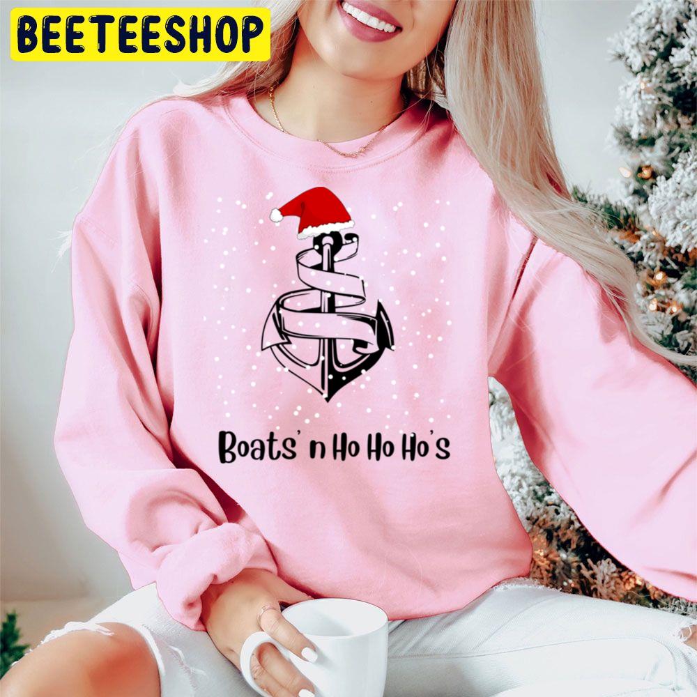 Boats' N Ho Ho Ho's Captain Party Christmas Funny Santa Trending Unisex Hoodie Boats' N Ho Ho Ho's Captain Party Christmas Funny Santa Trending Unisex Hoodie