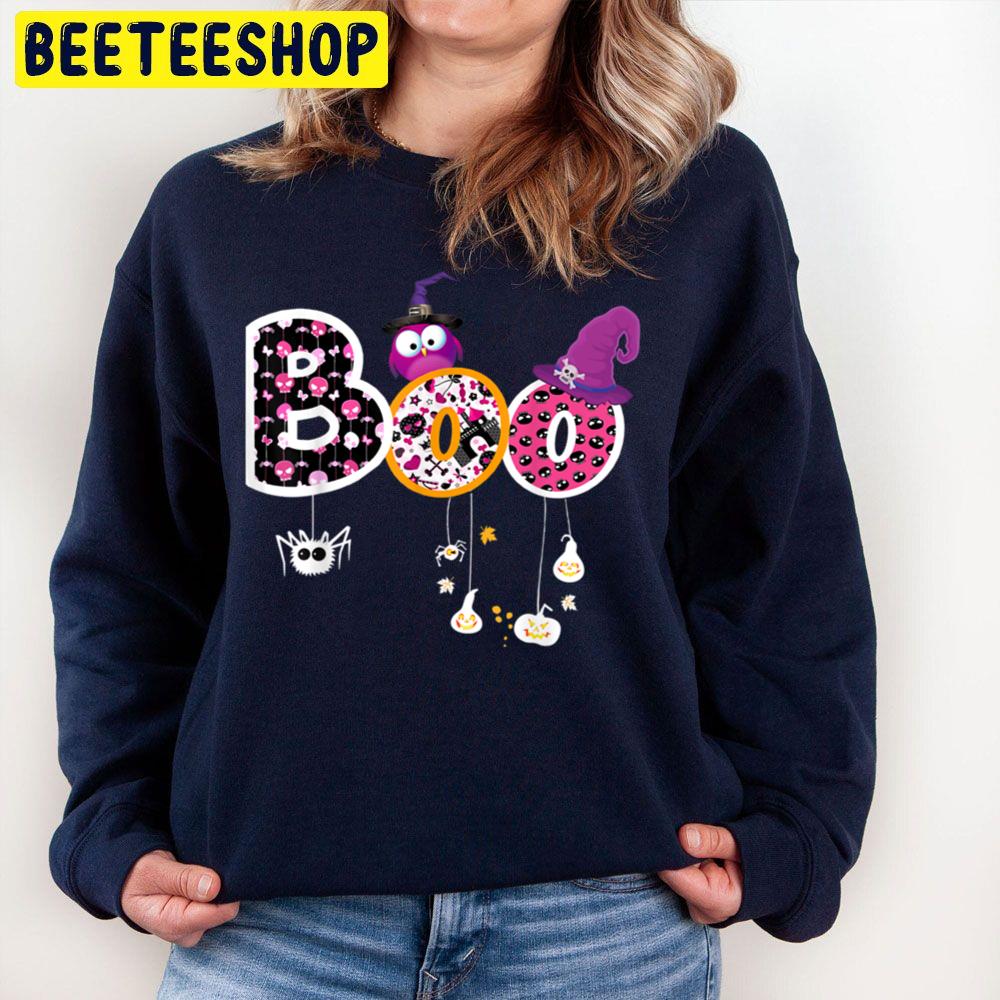 Boo Halloween Spiders, Ghosts, Pumkin & Witch Hat Trending Unisex Sweatshirt Boo Halloween Spiders, Ghosts, Pumkin & Witch Hat Trending Unisex Sweatshirt