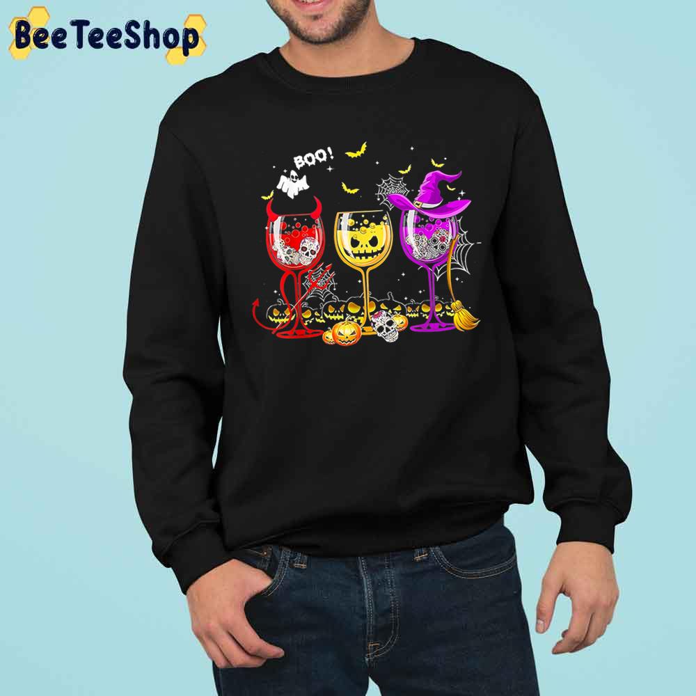 Boo Wine Halloween Unisex Sweatshirt Boo Wine Halloween Unisex Sweatshirt
