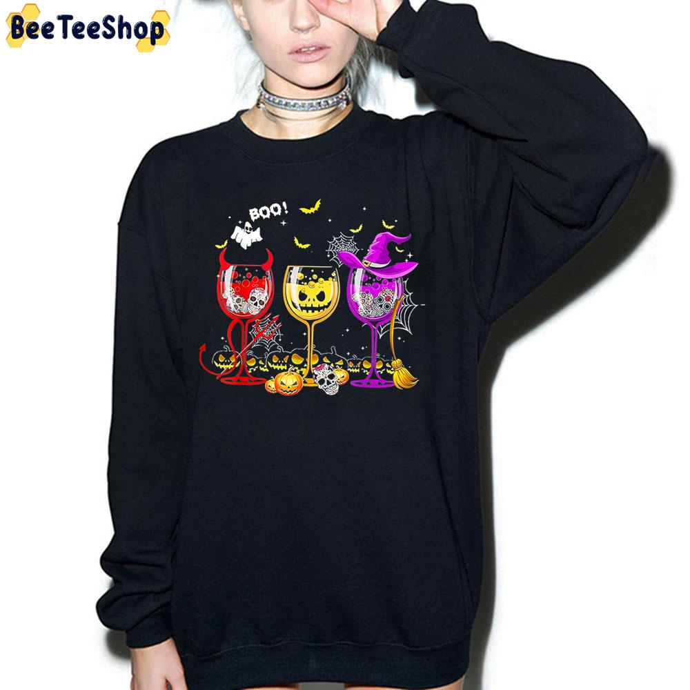 Boo Wine Halloween Unisex Sweatshirt Boo Wine Halloween Unisex Sweatshirt