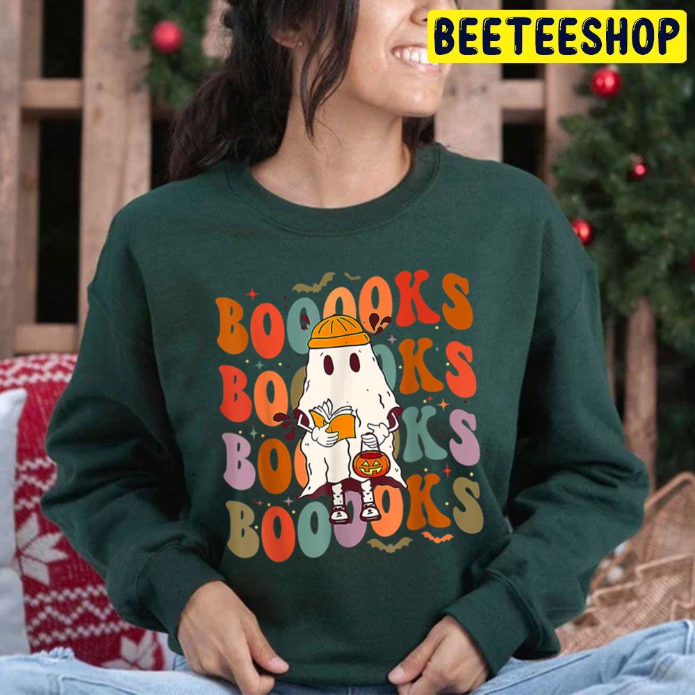 Booooks Groovy Cute Ghost Book Retro Reading Halloween Trending Unisex Hoodie Booooks Groovy Cute Ghost Book Retro Reading Halloween Trending Unisex Hoodie