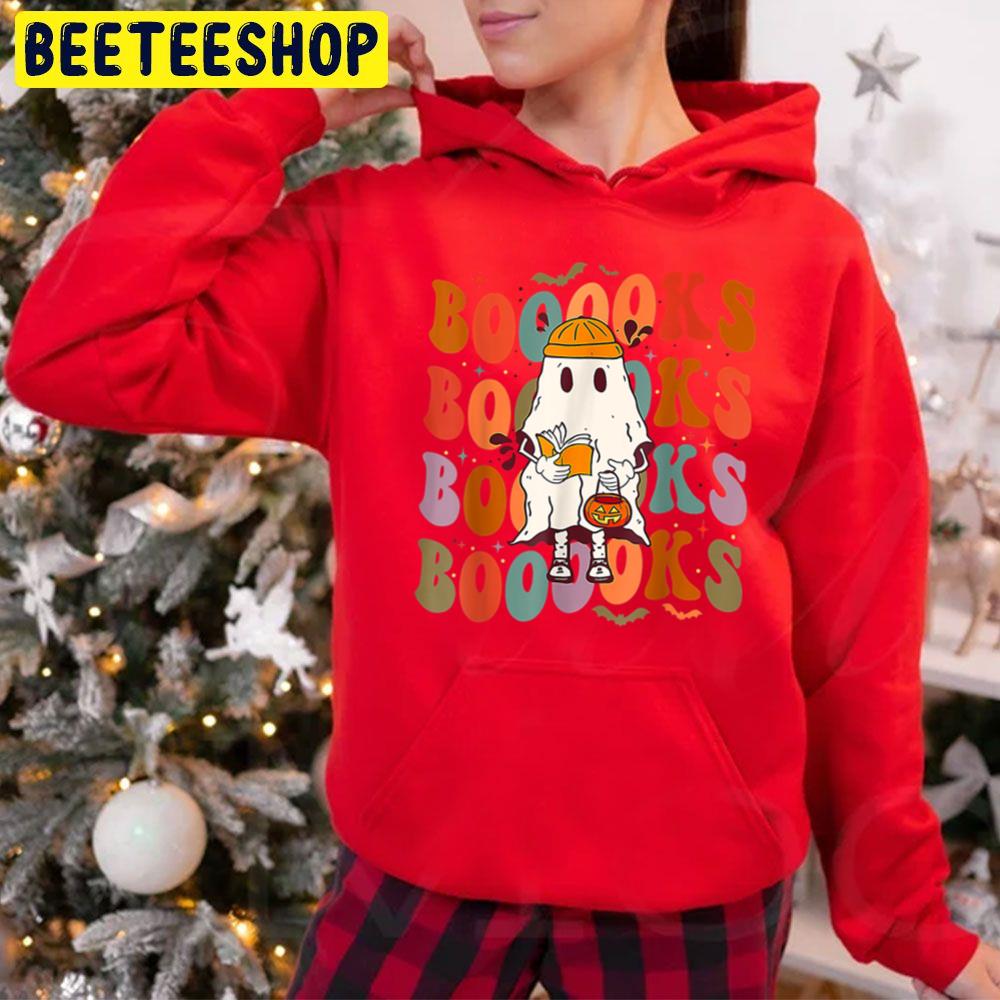Booooks Groovy Cute Ghost Book Retro Reading Halloween Trending Unisex Hoodie Booooks Groovy Cute Ghost Book Retro Reading Halloween Trending Unisex Hoodie