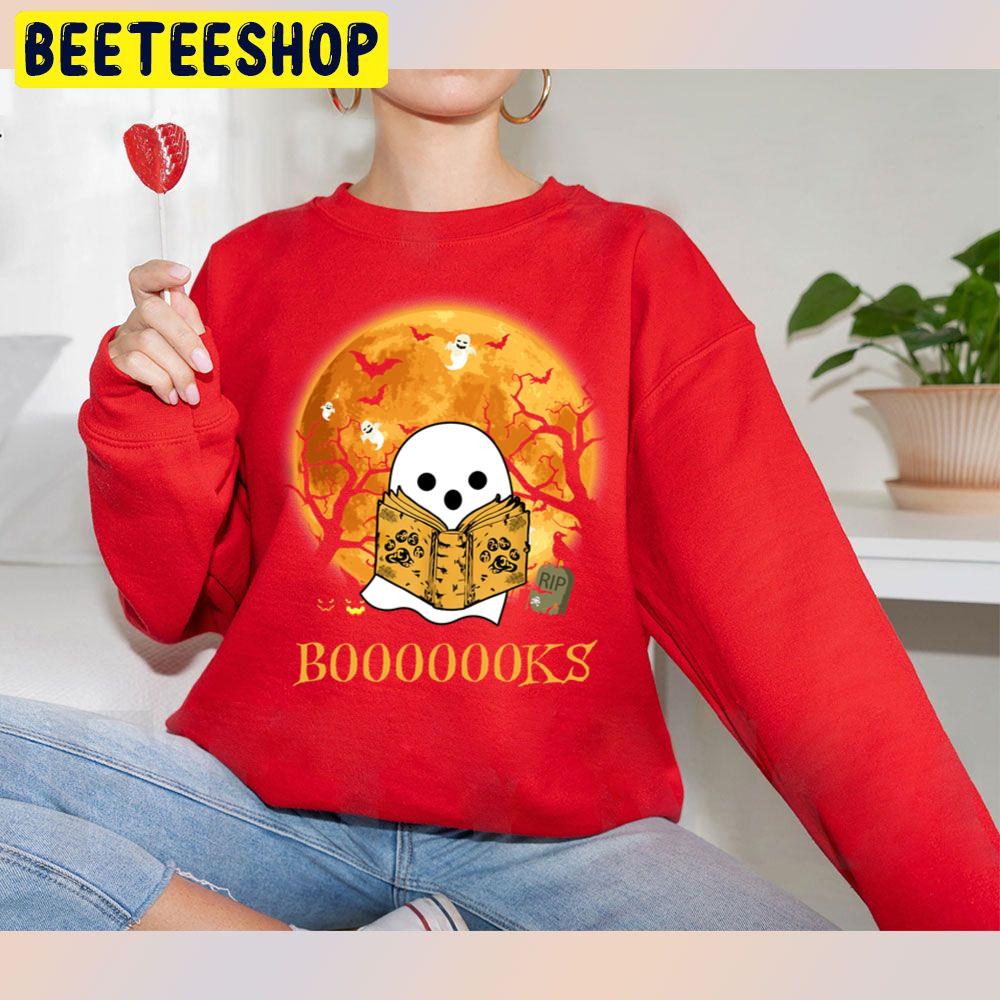 Booooooks Ghost Reading Books Teacher Halloween Unisex Sweatshirt Booooooks Ghost Reading Books Teacher Halloween Unisex Sweatshirt