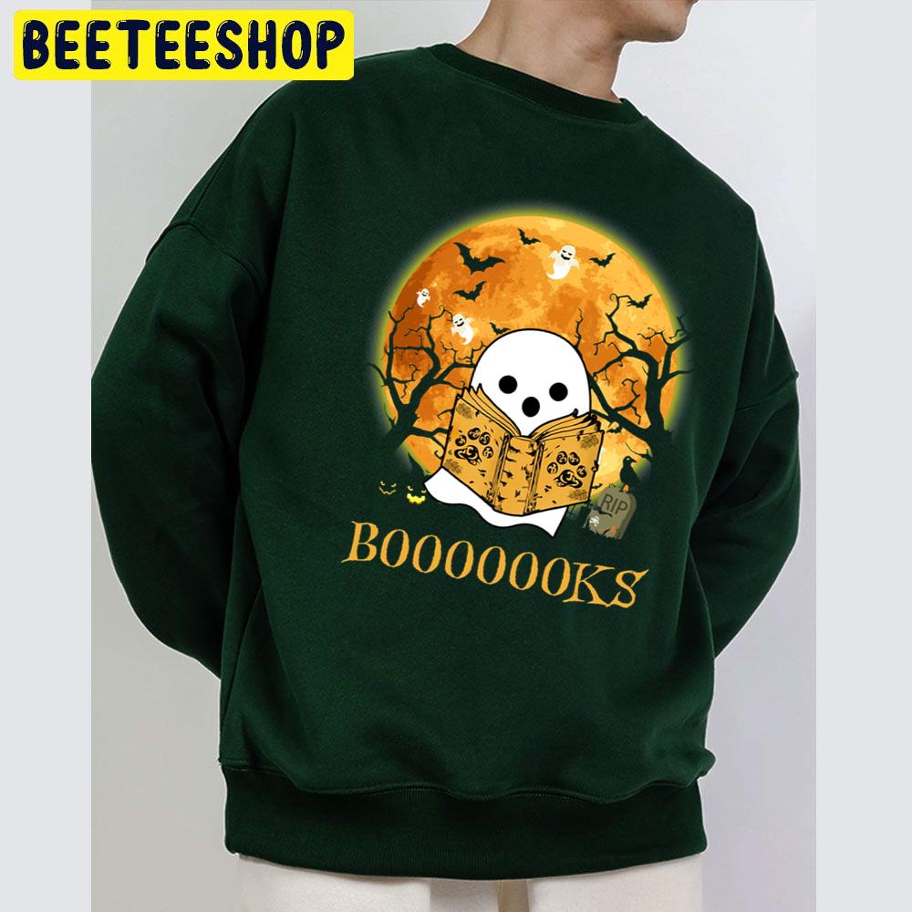 Booooooks Ghost Reading Books Teacher Halloween Unisex Sweatshirt Booooooks Ghost Reading Books Teacher Halloween Unisex Sweatshirt