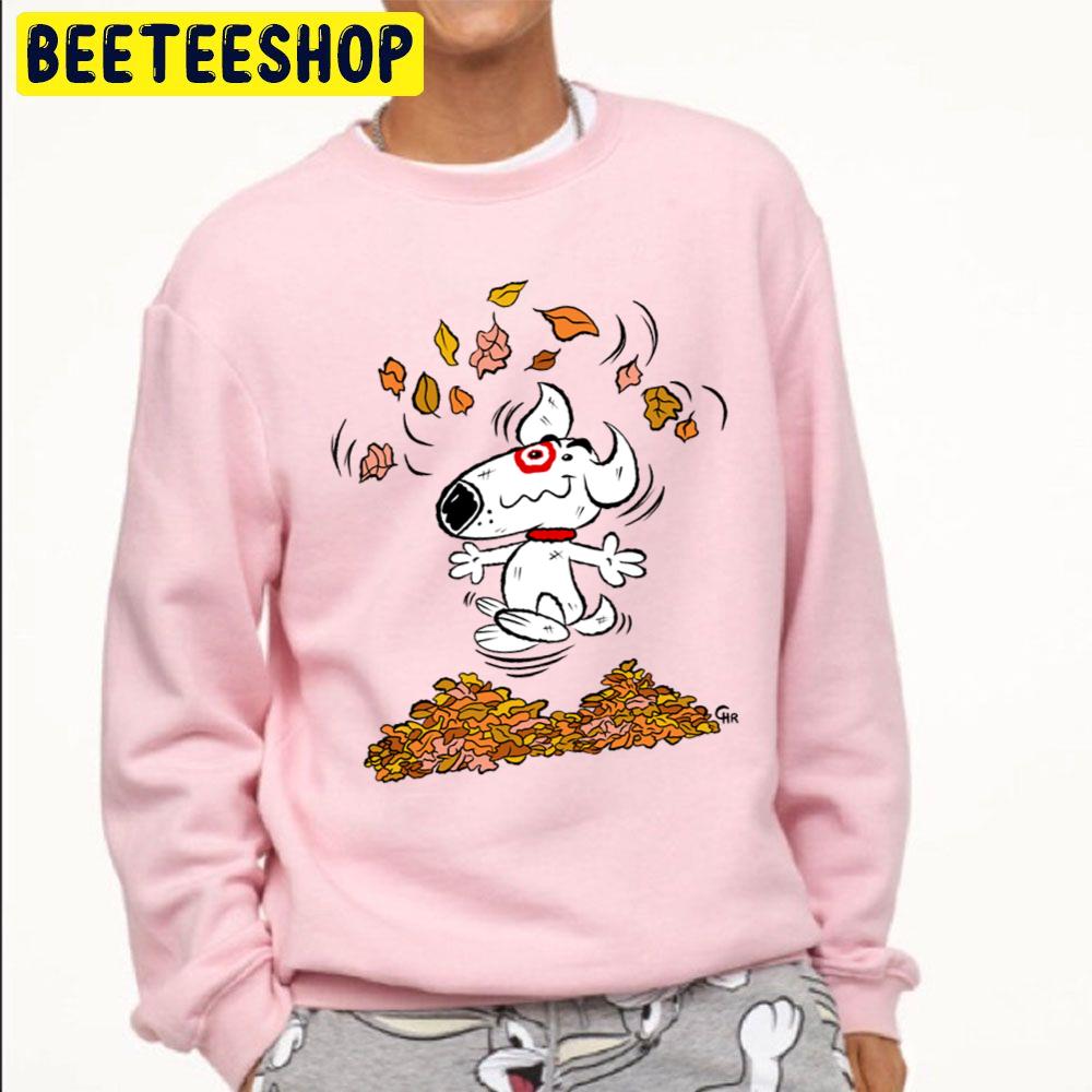 Bullseye Playing With Leaves Fall Season Trending Unisex Sweatshirt Bullseye Playing With Leaves Fall Season Trending Unisex Sweatshirt