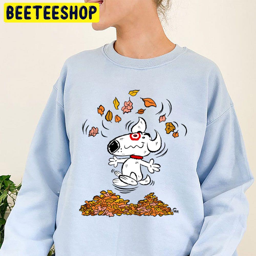 Bullseye Playing With Leaves Fall Season Trending Unisex Sweatshirt Bullseye Playing With Leaves Fall Season Trending Unisex Sweatshirt